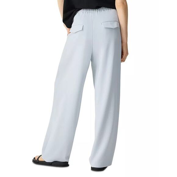 THEORY Pleated Drawstring Pants in Pearl Blue Sz 6 - Picture 3 of 7